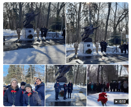 Митинг реквием, посвящённый подвигу Александра Матросова.